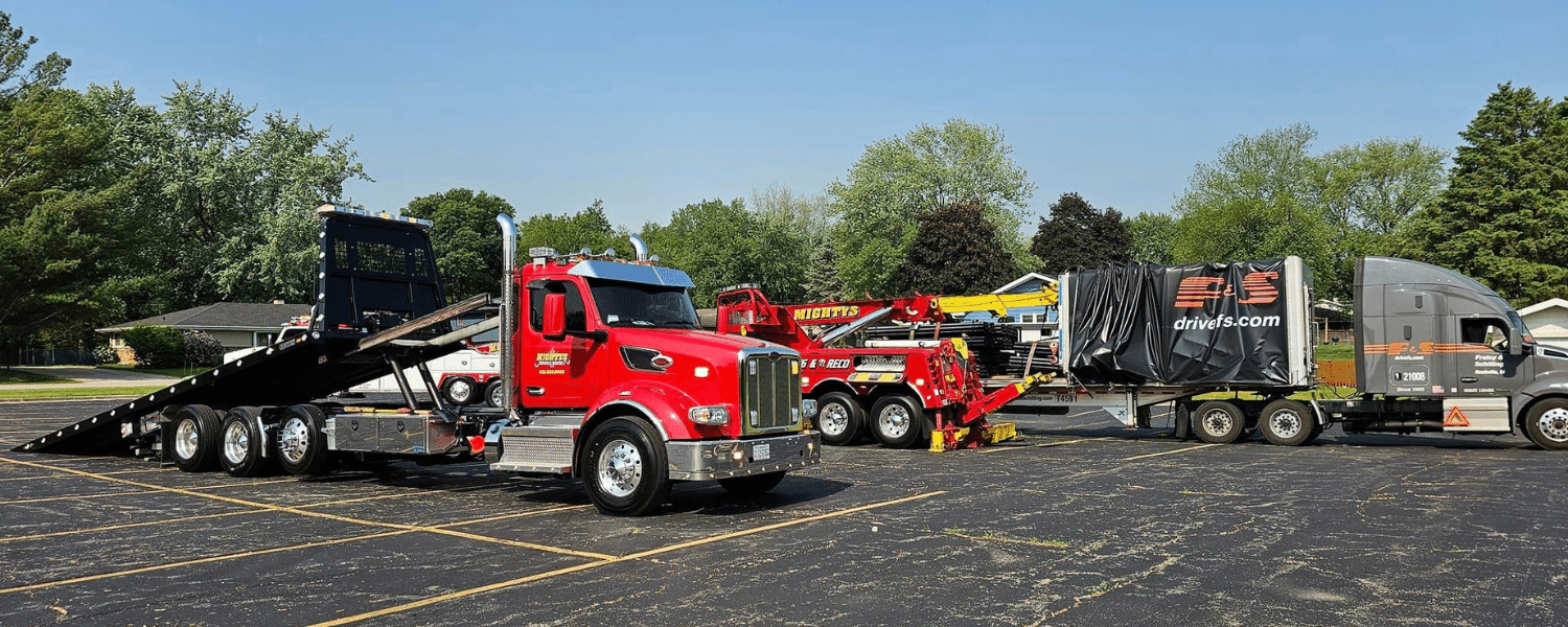 load shift, cargo, channahon, joliet, chicago, il, mighty's towing & recovery inc